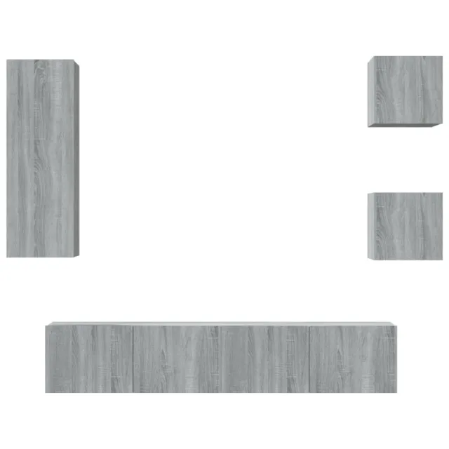 Ensemble de meubles TV 5 pcs Sonoma gris Bois d'ingénierie