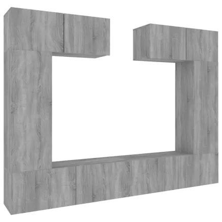 Ensemble de meubles TV 6 pcs Sonoma gris Bois d'ingénierie 2