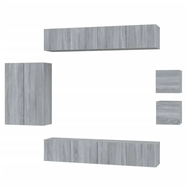 Ensemble de meubles TV 8 pcs Sonoma gris Bois d'ingénierie