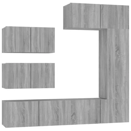 Ensemble de meubles TV 6 pcs Sonoma gris Bois d'ingénierie 2