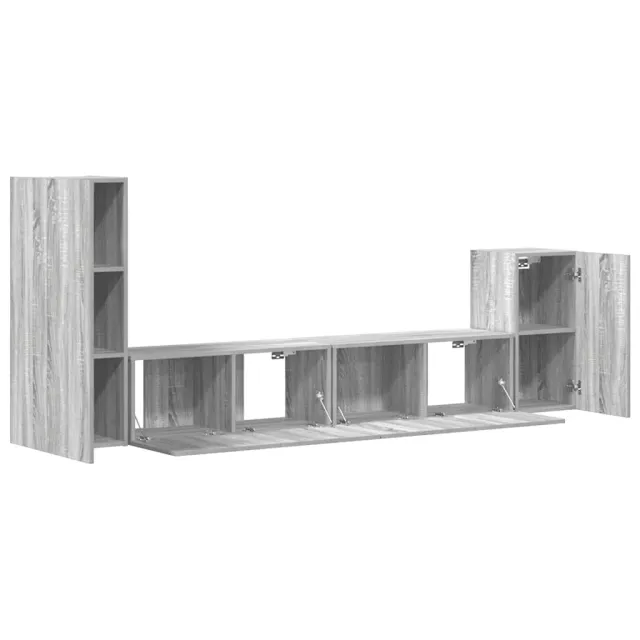 Ensemble de meubles TV 4 pcs Sonoma gris Bois d'ingénierie