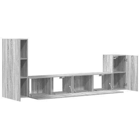 Ensemble de meubles TV 4 pcs Sonoma gris Bois d'ingénierie