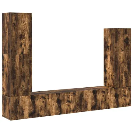 Ensemble de meubles TV 4 pcs Chêne fumé Bois d'ingénierie 2