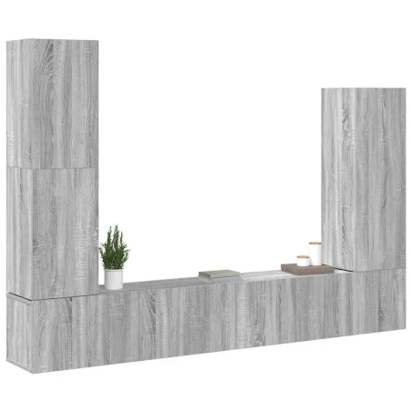 Ensemble de meubles TV 4 pcs Sonoma gris Bois d'ingénierie