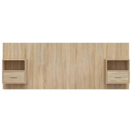 Tête de lit avec armoires Chêne sonoma Bois d'ingénierie
