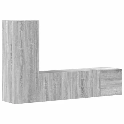 Ensemble de meubles TV 3 pcs Sonoma gris Bois d'ingénierie 2