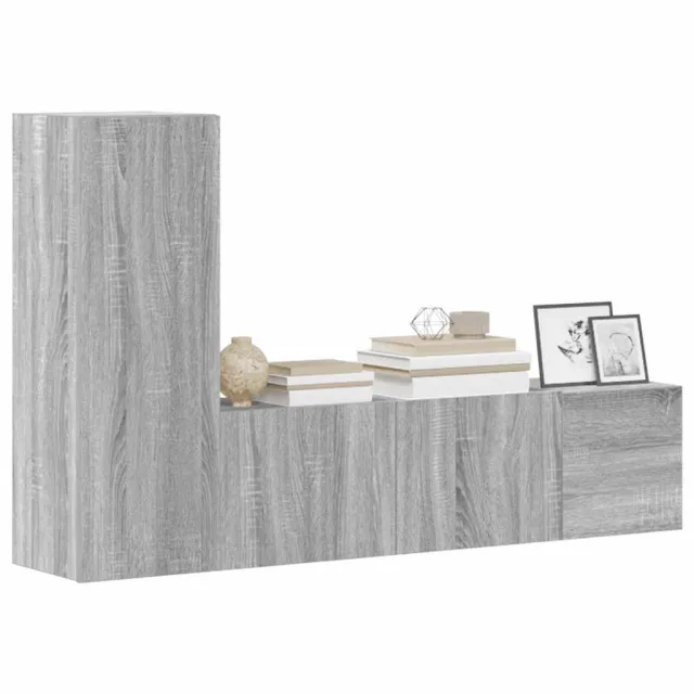 Ensemble de meubles TV 3 pcs Sonoma gris Bois d'ingénierie