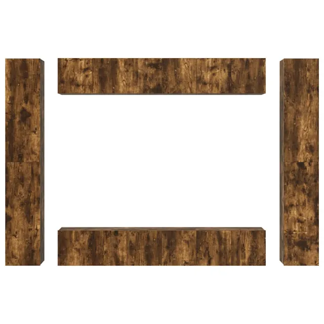 Ensemble de meubles TV 10 pcs Chêne fumé Bois d'ingénierie