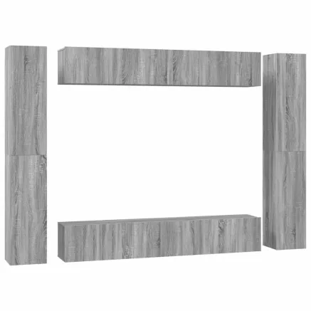 Ensemble de meubles TV 10 pcs Sonoma gris Bois d'ingénierie 2