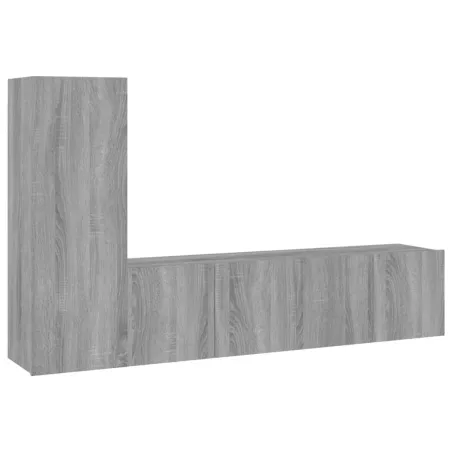 Ensemble de meubles TV 3 pcs Sonoma gris Bois d'ingénierie