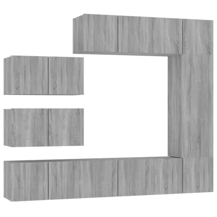 Ensemble de meubles TV 8 pcs Sonoma gris Bois d'ingénierie 2