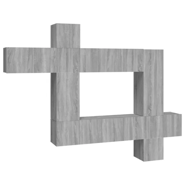 Ensemble de meubles TV 10 pcs Sonoma gris Bois d'ingénierie