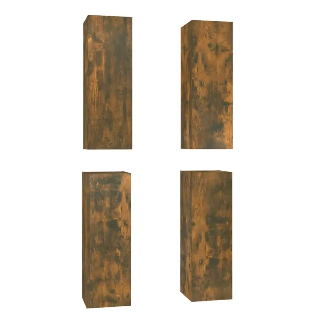 Meubles TV 4 pcs Chêne fumé 30,5x30x90 cm Bois d'ingénierie