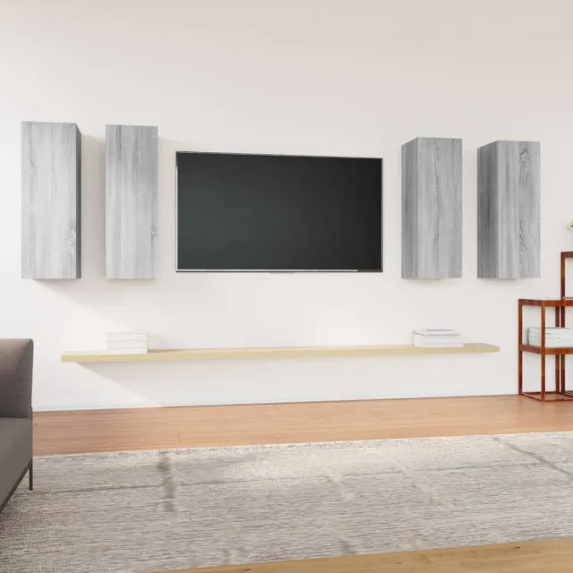 Meubles TV 4 pcs Sonoma gris 30,5x30x90 cm Bois d'ingénierie