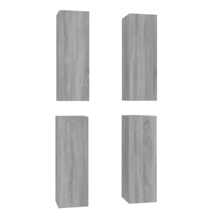 Meubles TV 4 pcs Sonoma gris 30,5x30x90 cm Bois d'ingénierie 2