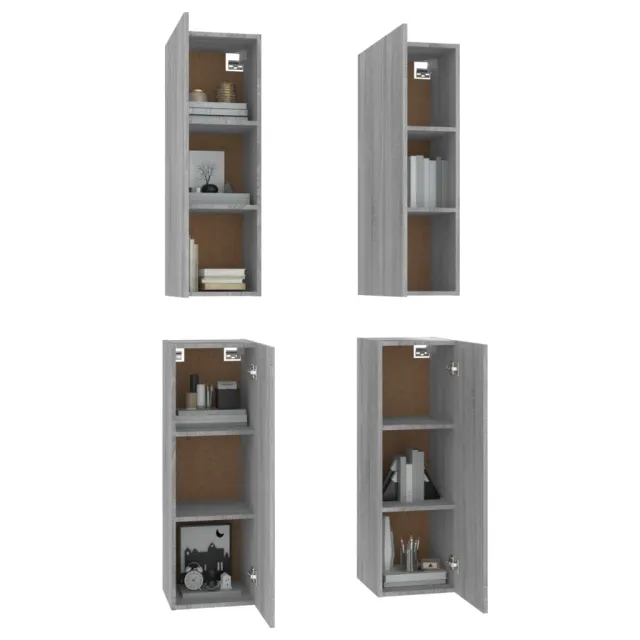 Meubles TV 4 pcs Sonoma gris 30,5x30x90 cm Bois d'ingénierie
