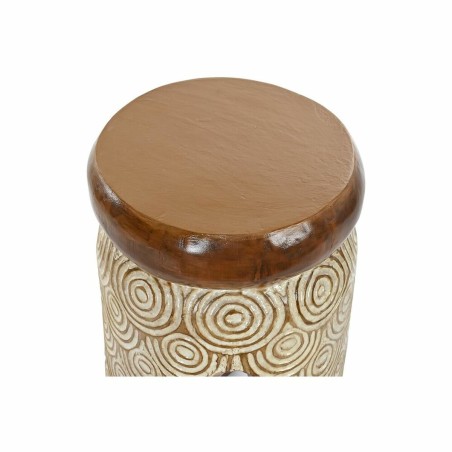 Bijzettafel DKD Home Decor Natuurlijk Wit Basilicumhout (29 x 29 x 49
