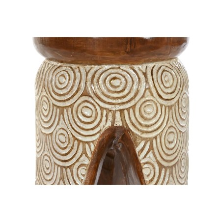 Bijzettafel DKD Home Decor Natuurlijk Wit Basilicumhout (29 x 29 x 49