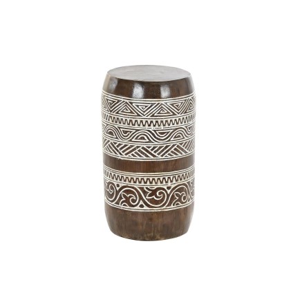 Side table DKD Home Decor White Natural 28 x 28 x 50 cm 29 x 29 x 50 c