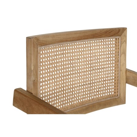 Esszimmerstuhl DKD Home Decor natürlich Teakholz Rattan (58 x 56 x 82