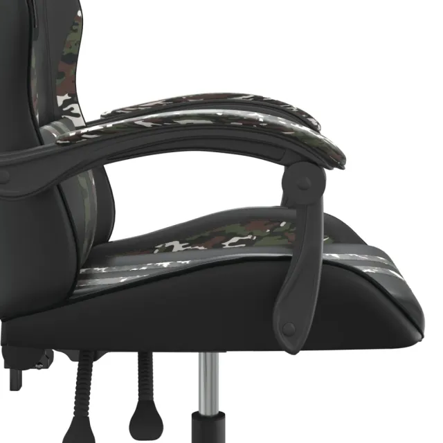 Chaise de jeu Noir et camouflage Similicuir
