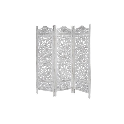 Paravent DKD Home Decor Blanc Bois de manguier Bois MDF 150 x 2 x 180