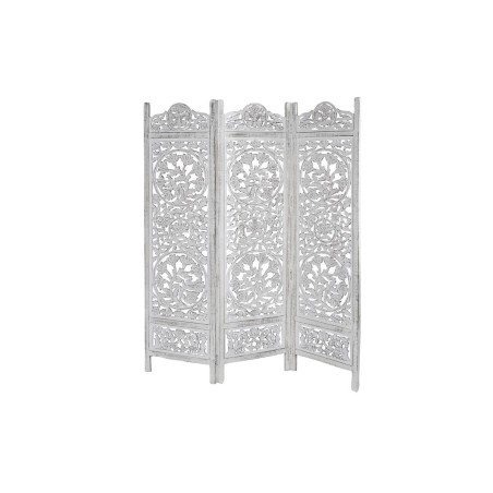 Paravent DKD Home Decor Blanc Bois de manguier Bois MDF 150 x 2 x 180