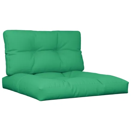Coussins de palette lot de 2 vert tissu 2