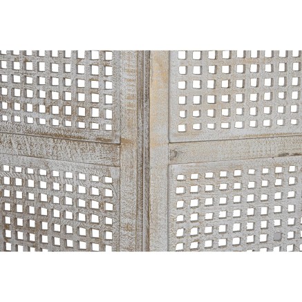 Biombo DKD Home Decor Blanco Madera de mango Madera MDF 150 x 2 x 180 2