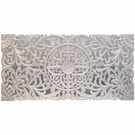 Cabecero de Cama DKD Home Decor Blanco Dorado Madera MDF 180 x 4 x 90