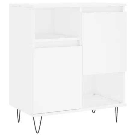 Buffets 2 pcs blanc bois d'ingénierie