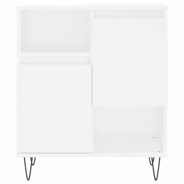 Buffets 2 pcs blanc bois d'ingénierie