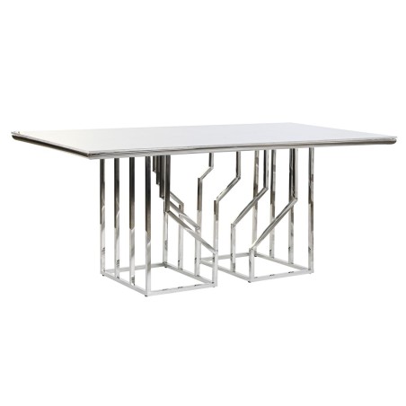 Tavolo da Pranzo DKD Home Decor Argentato Cristallo Acciaio (180 x 90