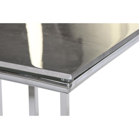Mesa de Comedor DKD Home Decor Plateado Cristal Acero (180 x 90 x 75 c