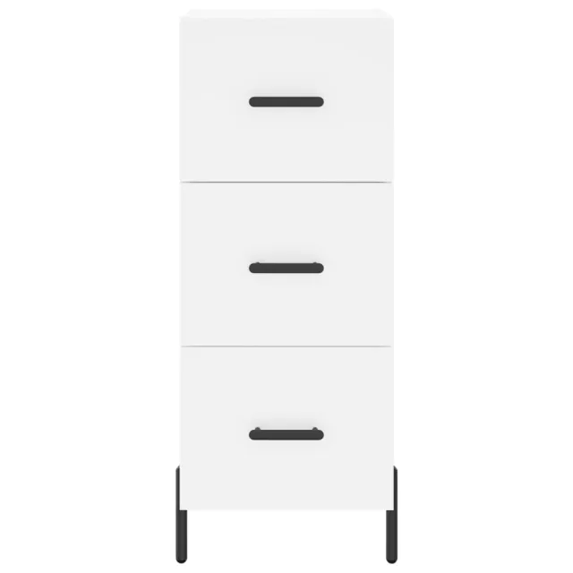 Buffet haut Blanc 34,5x34x180 cm Bois d'ingénierie