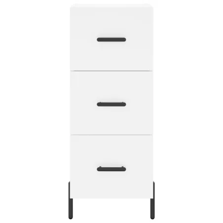 Buffet haut Blanc 34,5x34x180 cm Bois d'ingénierie