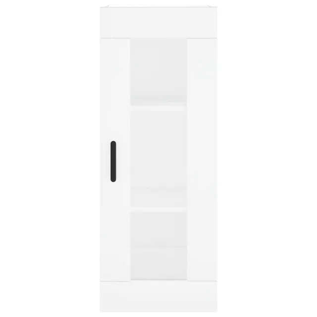 Buffet haut Blanc 34,5x34x180 cm Bois d'ingénierie