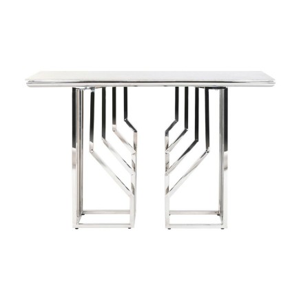 Recibidor DKD Home Decor Blanco Plateado 120 x 40 x 78 cm 2