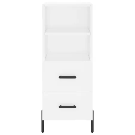 Buffet haut Blanc 34,5x34x180 cm Bois d'ingénierie