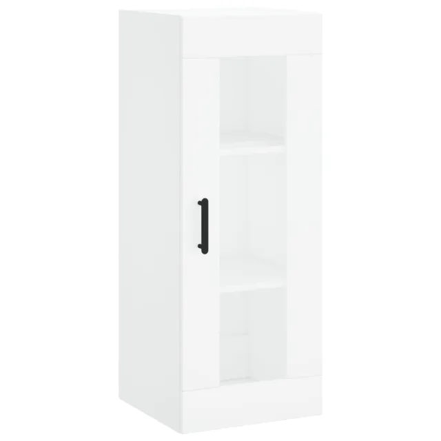 Buffet haut Blanc 34,5x34x180 cm Bois d'ingénierie