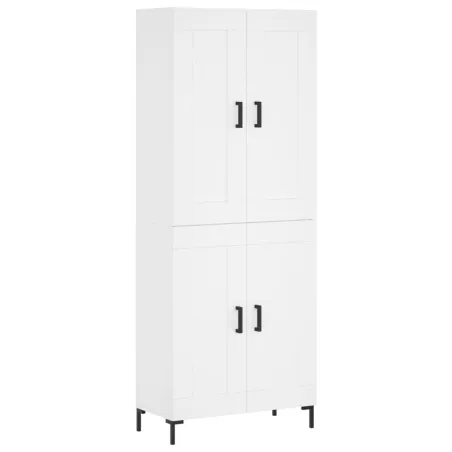 Buffet haut Blanc 69,5x34x180 cm Bois d'ingénierie