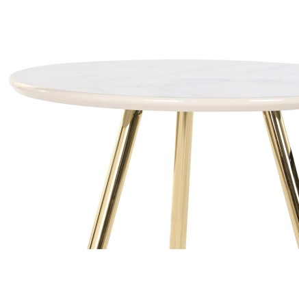 Jeu de 2 tables DKD Home Decor Blanc Noir Doré 46 x 46 x 45 cm 2
