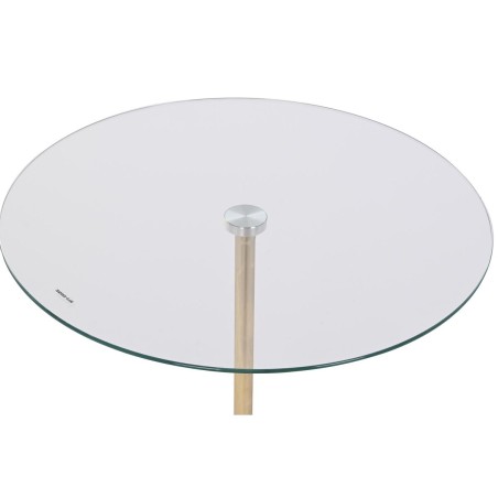 Tavolo aggiuntivo DKD Home Decor Nero Trasparente Dorato Cristallo Acc