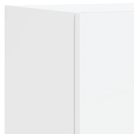 Meuble TV muraux 4 pcs avec lumières LED blanc