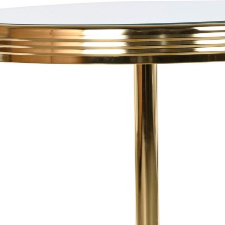 Table d'appoint DKD Home Decor Miroir Doré Laiton (42,5 x 42,5 x 49 c