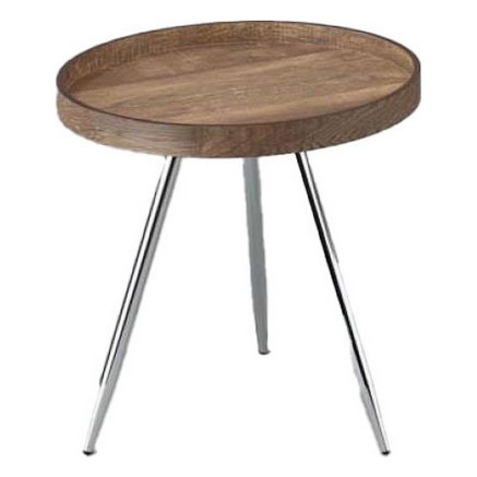 Bijzettafel DKD Home Decor 45,8 x 45,8 x 47,5 cm Zilverkleurig Staal D