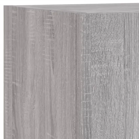 Unités murales TV avec LED 4 pcs gris sonoma bois d'ingénierie
