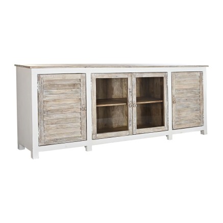 Credenza DKD Home Decor Bianco Naturale Marrone Chiaro Legno di mango