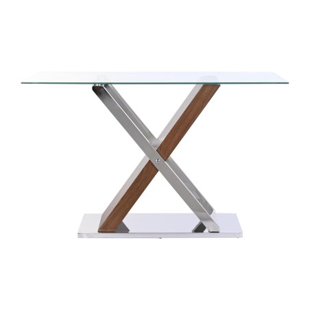 Meuble d'Entrée DKD Home Decor Transparent Argenté Brun foncé 120 x