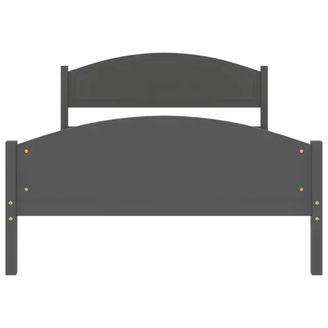 Cadre de lit sans matelas gris foncé pin massif 120x200 cm